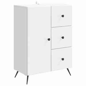 vidaXL Bufet cu sertar Alb 66 x 34, 5 x 90 cm Lemn prelucrat imagine