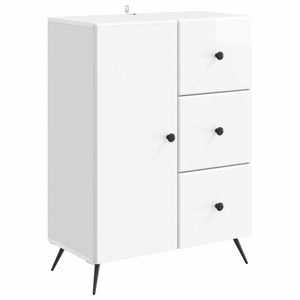 vidaXL Bufet Alb foarte lucios 66 x 34, 5 x 90 cm Lemn prelucrat imagine