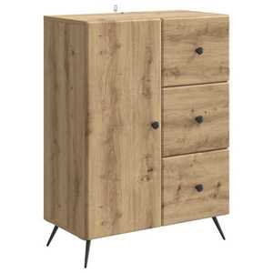 vidaXL Bufet Stejar Artizanal 66 x 34, 5 x 90 cm Lemn prelucrat imagine