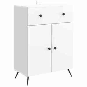 vidaXL Bufet Alb foarte lucios 66 x 34, 5 x 90 cm Lemn prelucrat imagine