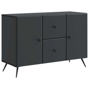 vidaXL Bufet cu sertar Negru 89 x 34, 5 x 60 cm Lemn prelucrat imagine