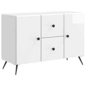 vidaXL Bufet Alb foarte lucios 89 x 34, 5 x 60 cm Lemn prelucrat imagine