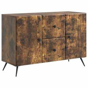 vidaXL Bufet cu sertar Stejar fumuriu 89 x 34, 5 x 60 cm Lemn prelucrat imagine