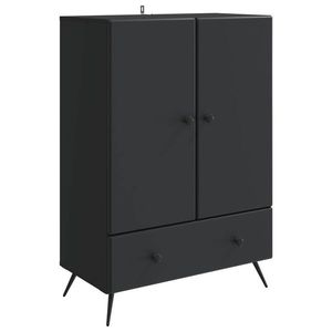 vidaXL Bufet cu sertar Negru 66 x 34, 5 x 95 cm Lemn prelucrat imagine