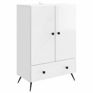 vidaXL Bufet Alb foarte lucios 66 x 34, 5 x 95 cm Lemn prelucrat imagine