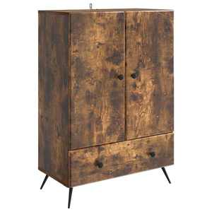 vidaXL Bufet cu sertar Stejar fumuriu 66 x 34, 5 x 95 cm Lemn prelucrat imagine