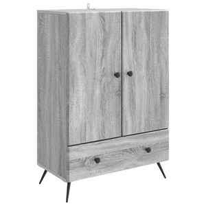 vidaXL Bufet cu sertar Sonoma gri 66 x 34, 5 x 95 cm Lemn prelucrat imagine