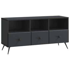 vidaXL Cabinet TV cu sertar Negru 102 x 34, 5 x 50 cm Lemn prelucrat imagine