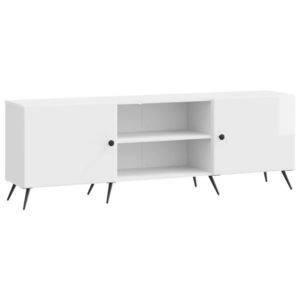 vidaXL Cabinet TV Alb foarte lucios 150 x 31 x 50 cm Lemn prelucrat imagine