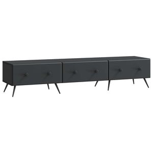 vidaXL Cabinet TV cu sertar Negru 147 x 34, 5 x 30 cm Lemn prelucrat imagine
