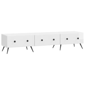 vidaXL Cabinet TV Alb foarte lucios 147 x 34, 5 x 30 cm Lemn prelucrat imagine