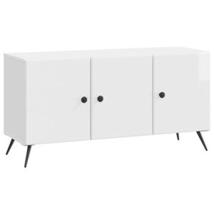 vidaXL Cabinet TV Alb foarte lucios 99 x 34, 5 x 50 cm Lemn prelucrat imagine