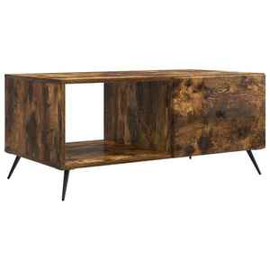 vidaXL Masă de cafea Stejar fumuriu 90 x 50 x 40 cm Lemn prelucrat imagine