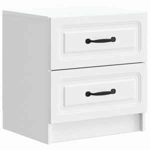 vidaXL Dulap de noapte Alb 43 x 34, 5 x 44, 5 cm Lemn prelucrat imagine