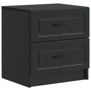vidaXL Dulap de noapte Negru 43 x 34, 5 x 44, 5 cm Lemn prelucrat imagine