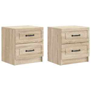 vidaXL Dulap de noapte 2 pcs Stejar Sonoma 43 x 34, 5 x 44, 5 cm imagine