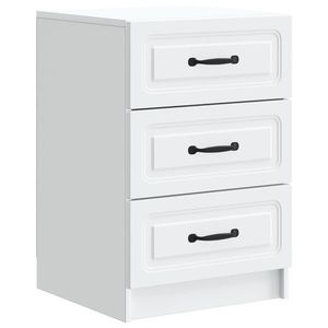 vidaXL Dulap de noapte cu sertar Alb 43 x 41 x 63, 5 cm Lemn prelucrat imagine