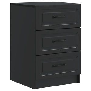 vidaXL Dulap de noapte Negru 43 x 41 x 63, 5 cm Lemn prelucrat imagine