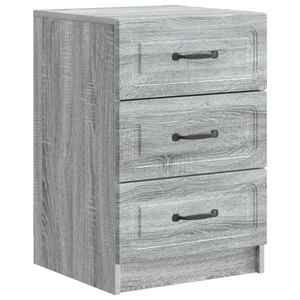vidaXL Dulap de noapte Sonoma gri 43 x 41 x 63, 5 cm Lemn prelucrat imagine