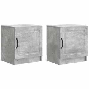 vidaXL Dulap de noapte 2 pcs Gri Beton 43 x 34, 5 x 47 cm imagine