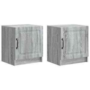 vidaXL Dulap de noapte 2 pcs Sonoma gri 43 x 34, 5 x 47 cm imagine