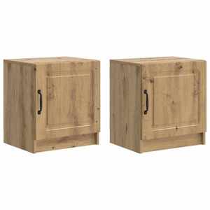 vidaXL Dulap de noapte 2 pcs Stejar Artizanal 43 x 34, 5 x 47 cm imagine
