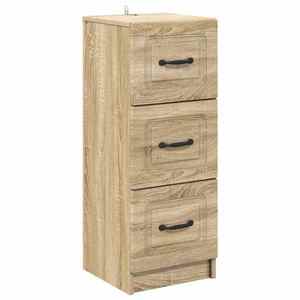 vidaXL Dulap cu sertare Stejar Sonoma 33 x 34, 5 x 87 cm Lemn prelucrat imagine