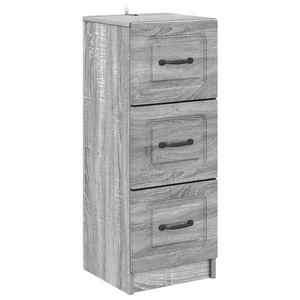 vidaXL Dulap cu sertare Sonoma gri 33 x 34, 5 x 87 cm Lemn prelucrat imagine