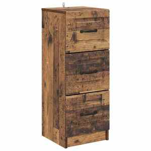 vidaXL Dulap cu sertare Lemn vechi 33 x 34, 5 x 87 cm Lemn prelucrat imagine