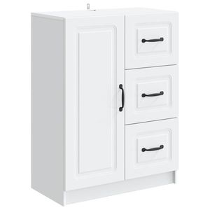 vidaXL Bufet cu sertar Alb 66 x 34, 5 x 87 cm Lemn prelucrat imagine
