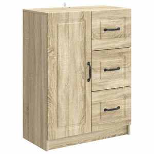 vidaXL Bufet cu sertar Stejar Sonoma 66 x 34, 5 x 87 cm Lemn prelucrat imagine