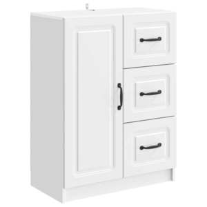 vidaXL Bufet Alb foarte lucios 66 x 34, 5 x 87 cm Lemn prelucrat imagine