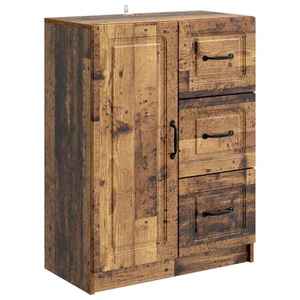 vidaXL Bufet cu sertar Lemn vechi 66 x 34, 5 x 87 cm Lemn prelucrat imagine