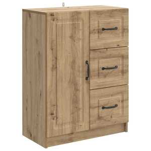 vidaXL Bufet Stejar Artizanal 66 x 34, 5 x 87 cm Lemn prelucrat imagine