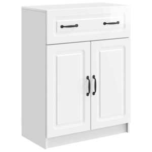 vidaXL Bufet Alb foarte lucios 66 x 34, 5 x 87 cm Lemn prelucrat imagine
