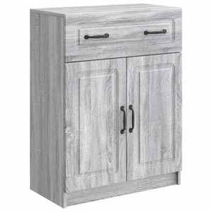 vidaXL Bufet cu sertar Sonoma gri 66 x 34, 5 x 87 cm Lemn prelucrat imagine
