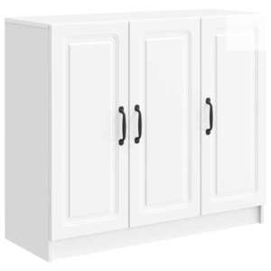 vidaXL Bufet Alb foarte lucios 89 x 34, 5 x 77 cm Lemn prelucrat imagine