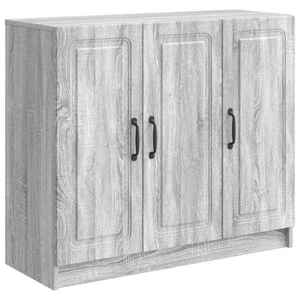 vidaXL Bufet Sonoma gri 89 x 34, 5 x 77 cm Lemn prelucrat imagine