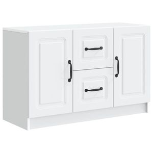 vidaXL Bufet cu sertar Alb 89 x 34, 5 x 57 cm Lemn prelucrat imagine