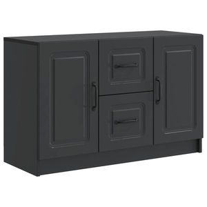 vidaXL Bufet cu sertar Negru 89 x 34, 5 x 57 cm Lemn prelucrat imagine