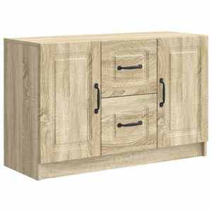 vidaXL Bufet cu sertar Stejar Sonoma 89 x 34, 5 x 57 cm Lemn prelucrat imagine