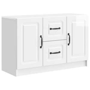vidaXL Bufet Alb foarte lucios 89 x 34, 5 x 57 cm Lemn prelucrat imagine