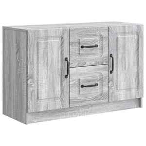 vidaXL Bufet cu sertar Sonoma gri 89 x 34, 5 x 57 cm Lemn prelucrat imagine