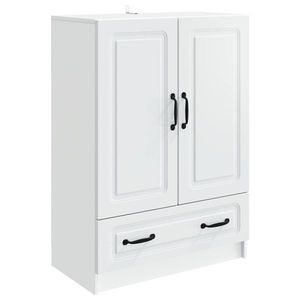 vidaXL Bufet cu sertar Alb 66 x 34, 5 x 92 cm Lemn prelucrat imagine