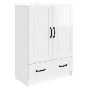vidaXL Bufet Alb foarte lucios 66 x 34, 5 x 92 cm Lemn prelucrat imagine
