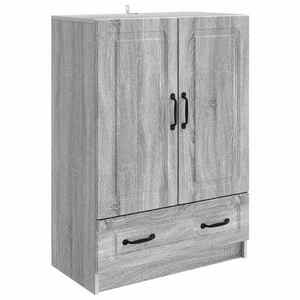 vidaXL Bufet cu sertar Sonoma gri 66 x 34, 5 x 92 cm Lemn prelucrat imagine