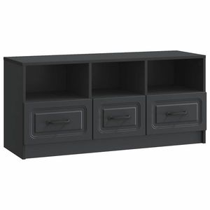 vidaXL Cabinet TV cu sertar Negru 102 x 34, 5 x 47 cm Lemn prelucrat imagine