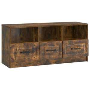 vidaXL Cabinet TV Stejar fumuriu 102 x 34, 5 x 47 cm Lemn prelucrat imagine