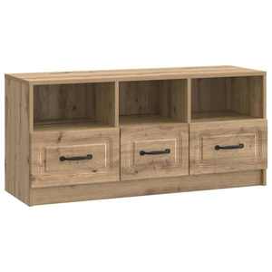 vidaXL Cabinet TV Stejar Artizanal 102 x 34, 5 x 47 cm Lemn prelucrat imagine