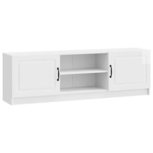 vidaXL Cabinet TV Alb foarte lucios 150 x 31 x 47 cm Lemn prelucrat imagine